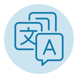 Icon showing multiplate languages