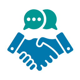 Icon representing meeting others