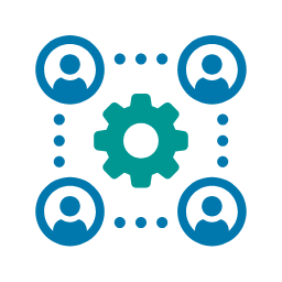 Icon representing learning and sharing skills