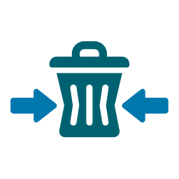 Icon representing reducing waste
