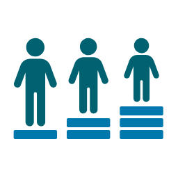 Icons representing equity