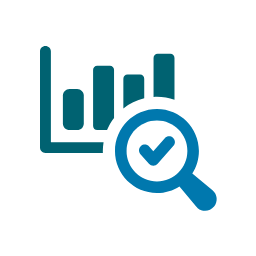 Icons representing being data driven