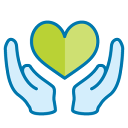 Graphic of hands with heart