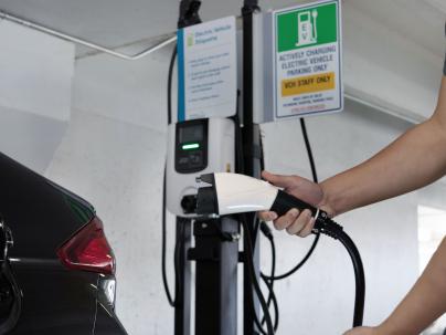 photo of electric vehicle charging station 