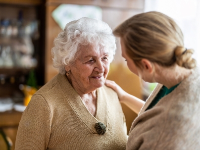 caregiver with senior