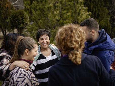 a group of people having a discussion